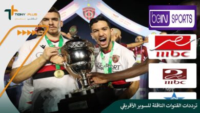 ترددات القنوات الناقلة للسوبر الأفريقي