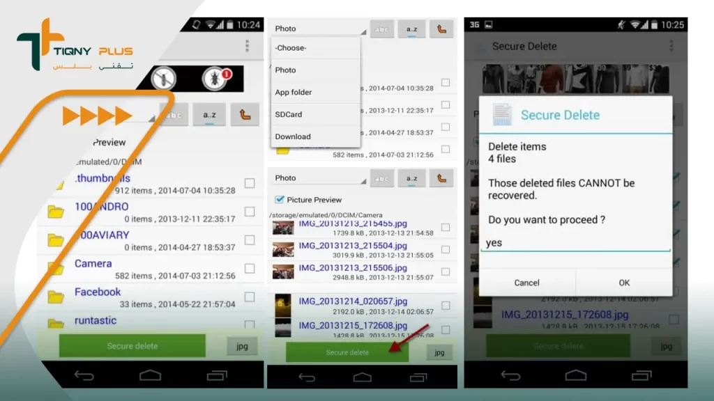 برنامج حذف الصور والفيديو نهائيًا للاندوريد Secure Delete