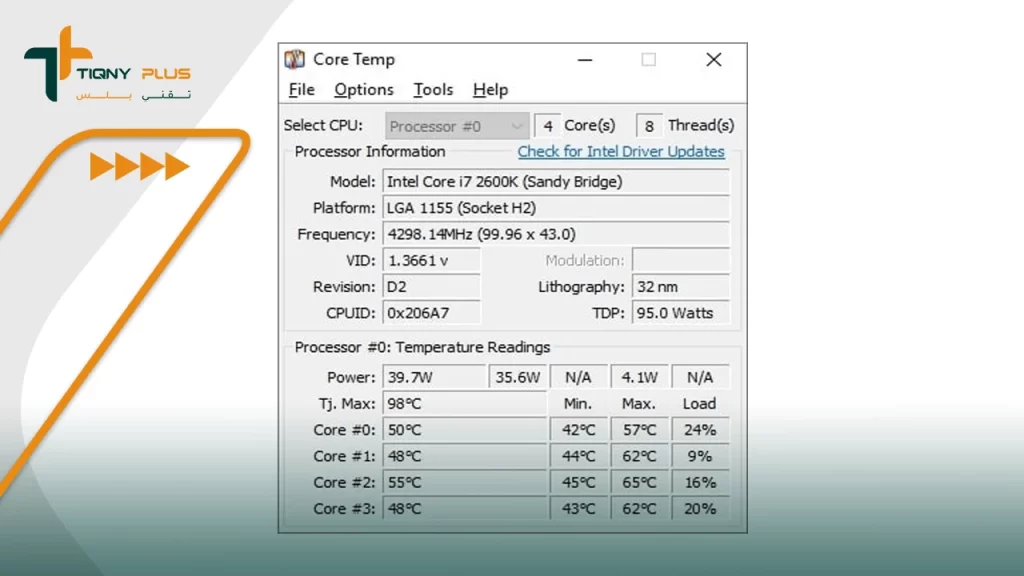 أفضل 6 طرق معرفة درجة حرارة المعالج Processor 2 طريقة الكشف عن درجة حرارة المعالج لويندوز 10
