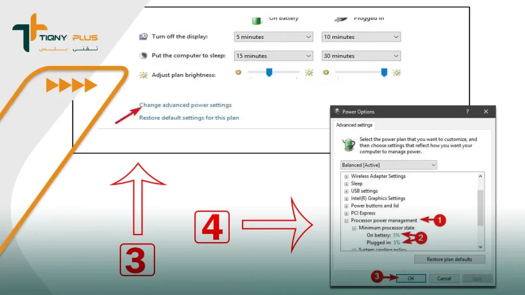 كيفية إصلاح فرط استهلاك وحدة المعالجة المركزية CPU.. وأهم 4 أسباب تؤدي لتلك المشكلة احذر منها 8 كيفية تغيير خطة الطاقة لإصلاح وحدة المعالجة المركزية
